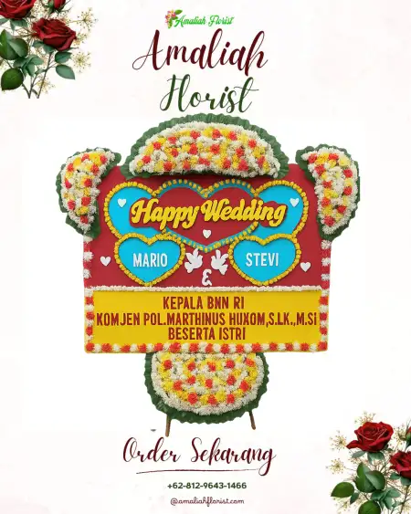 Papan Bunga Pernikahan Wutpaga